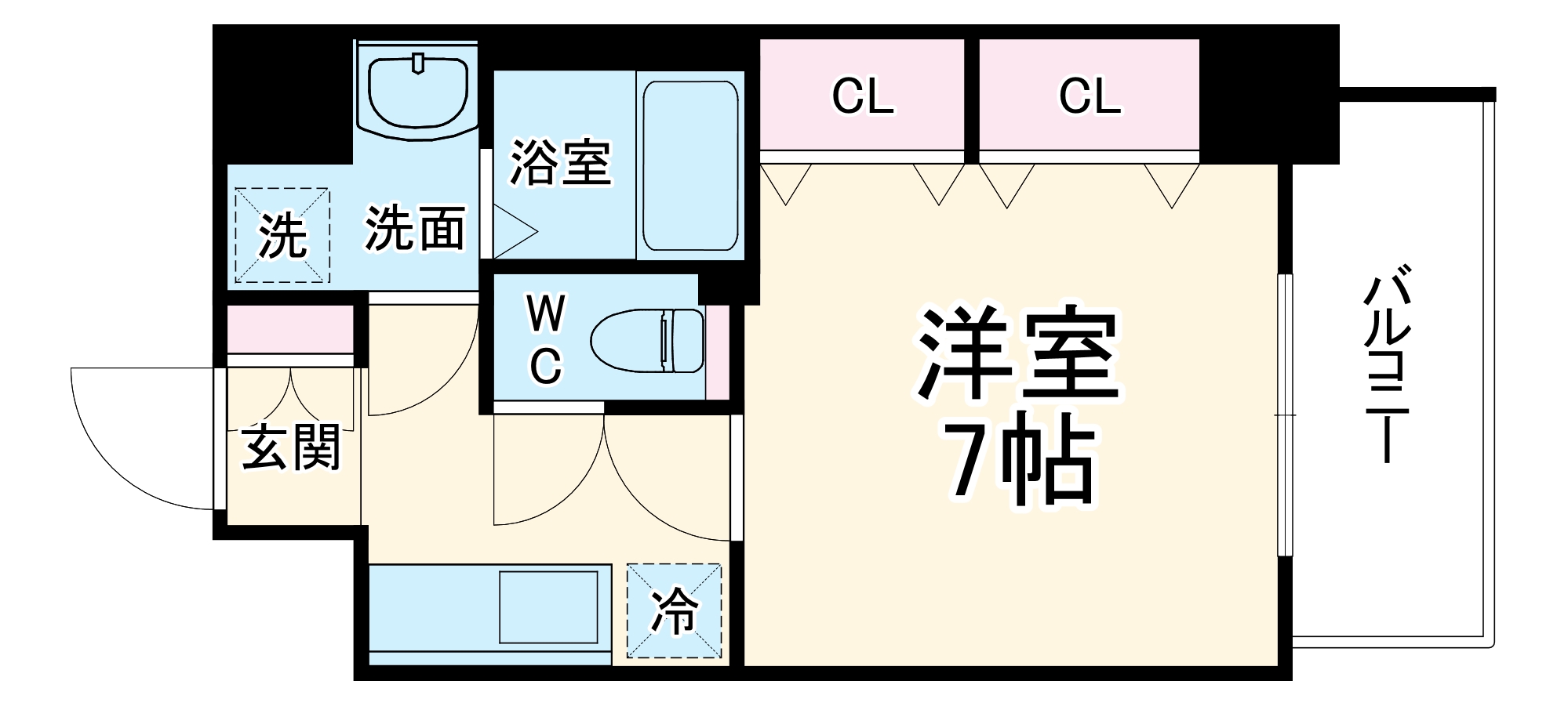 パークフラッツ野田阪神駅前の間取り
