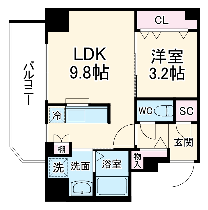 パークフラッツ野田阪神駅前の間取り