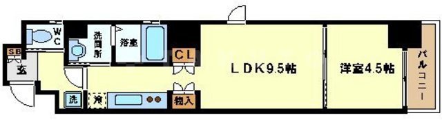 インザグレイス心斎橋の間取り