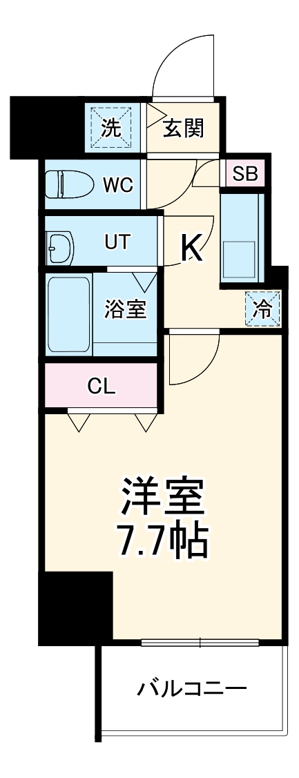 S-RESIDENCE緑橋駅前の間取り