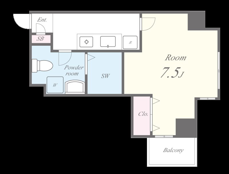 HR FRONT REGAL ドームウエストの間取り