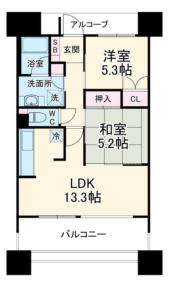 ヴィストゥール大阪城北の間取り