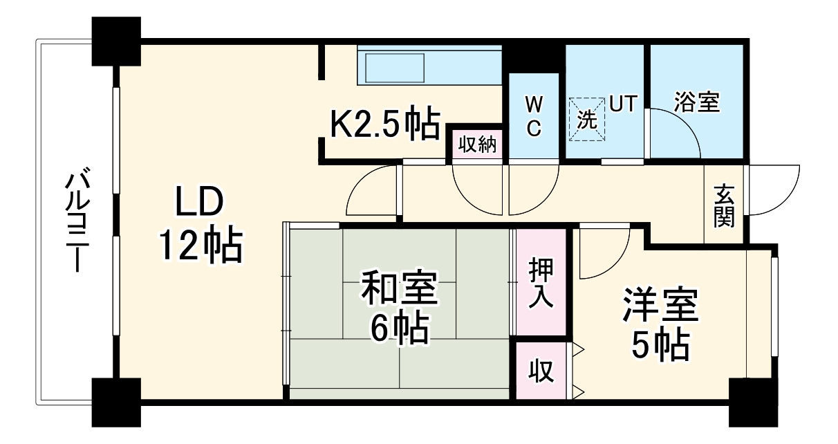 トレ・ビバース上山手公園Ⅲの間取り