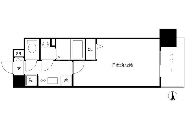 エスリード大阪城PREMIERの間取り