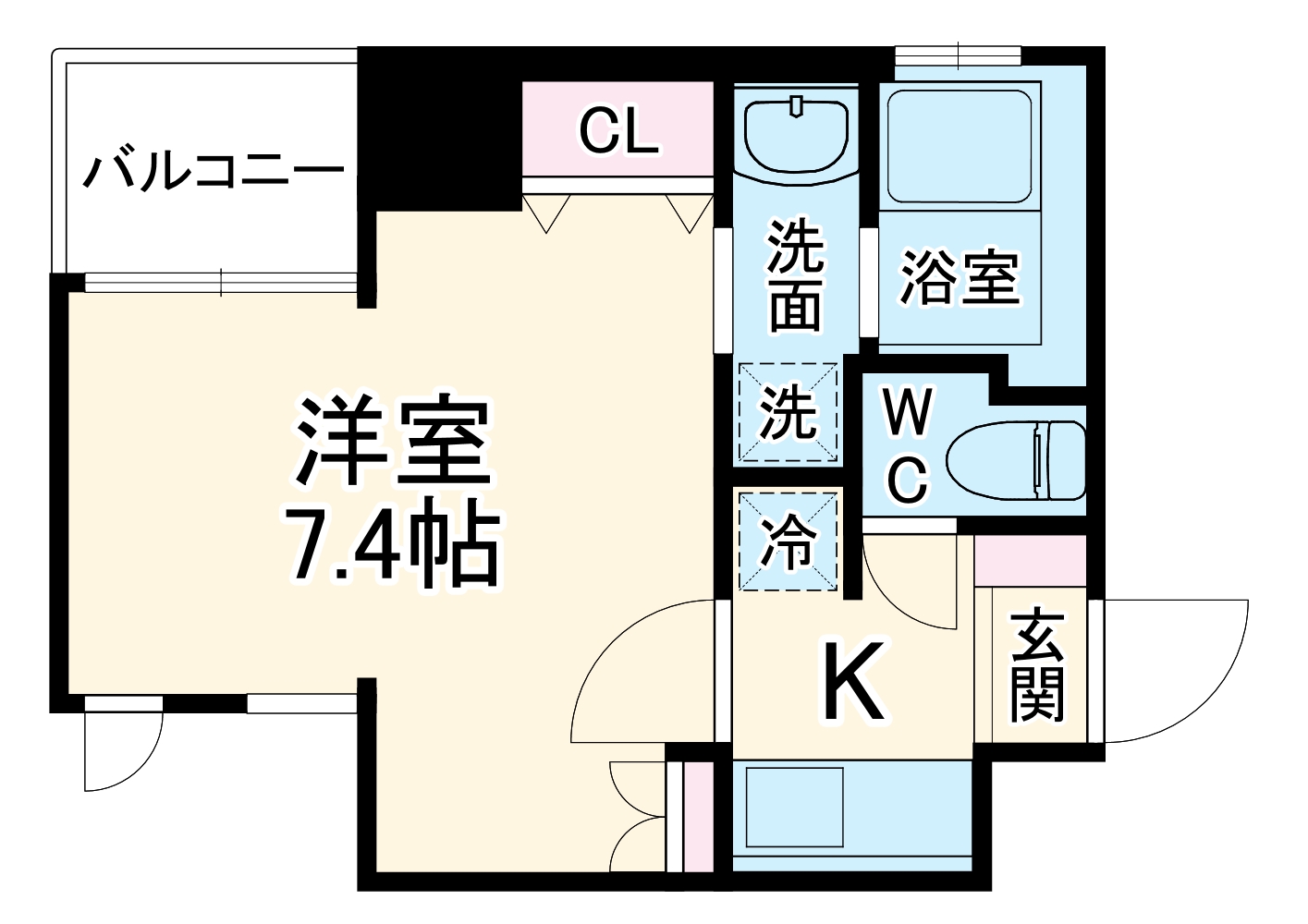 アクティ北浜の間取り
