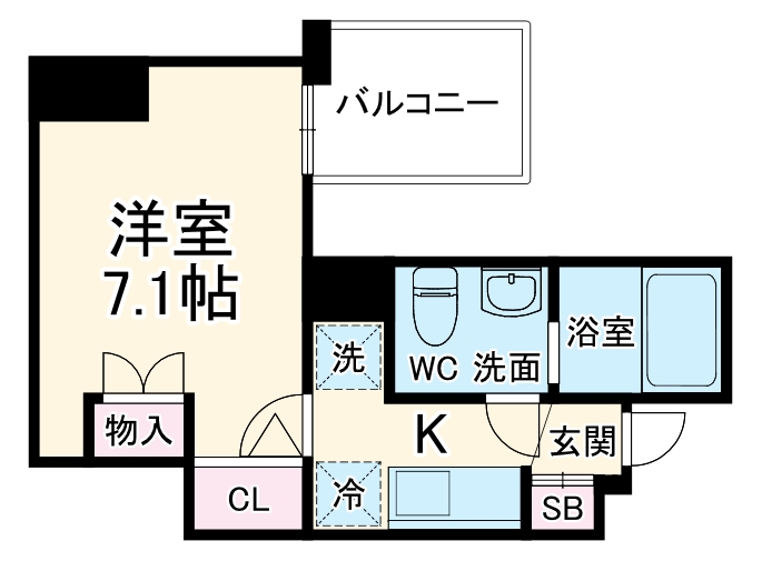 アドバンス心斎橋ラシュレの間取り