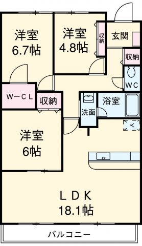 コルティーレマルフクの間取り