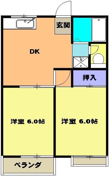 エレガンスハイムCの間取り