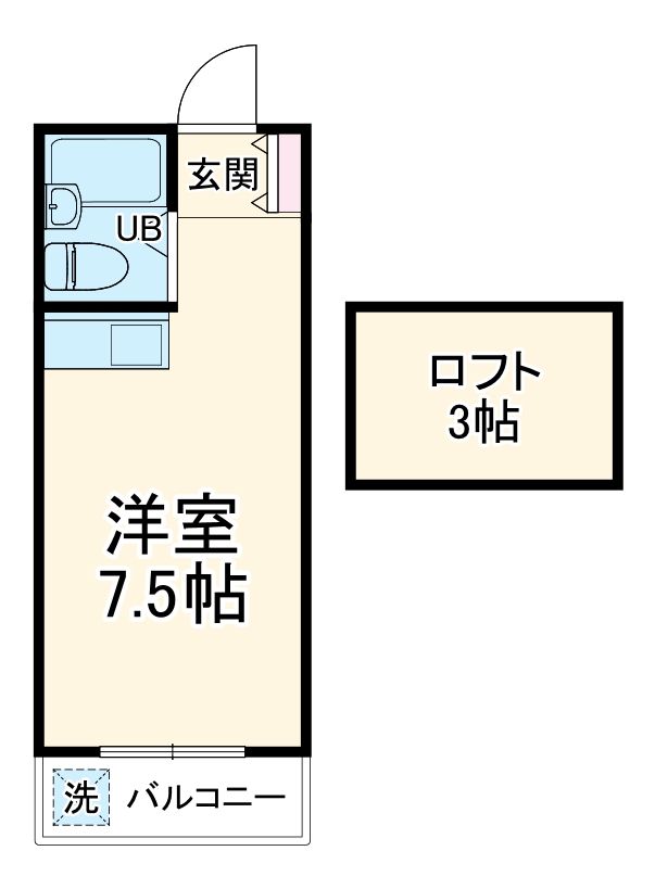 モナークハイムⅡ・203号室の間取り