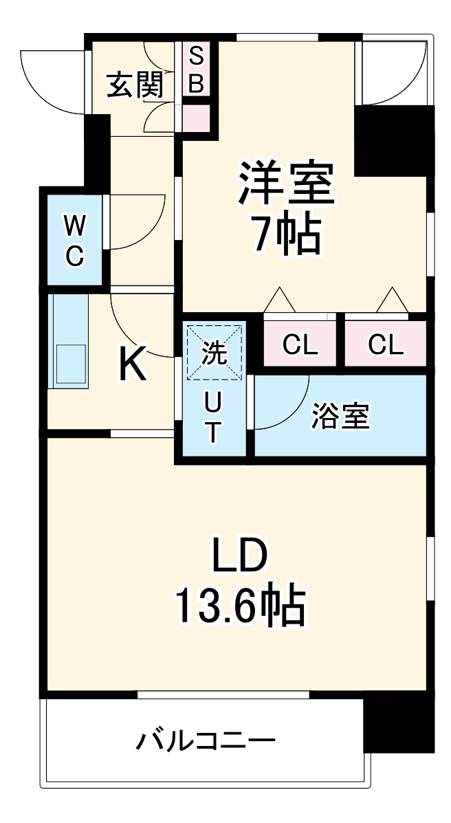 S-RESIDENCE淀屋橋の間取り