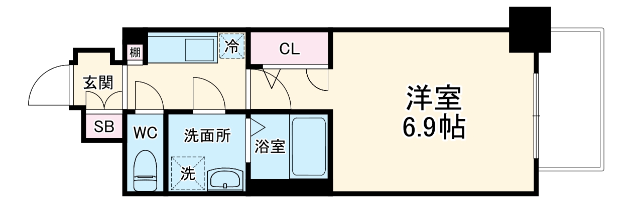 ララプレイス大阪福島ミラの間取り