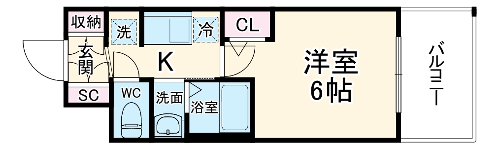 エステムコート大阪WESTⅡの間取り