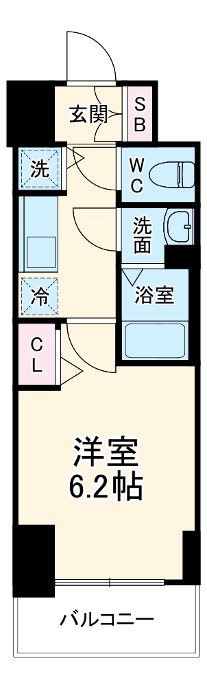 プレサンス北浜パレスの間取り