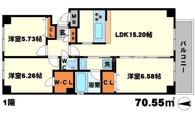 グラート緑地の間取り