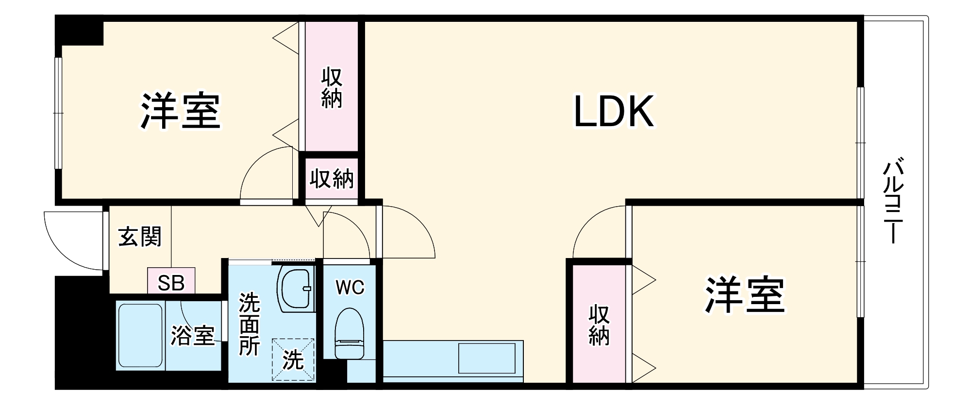 エバーグリーンハイツの間取り