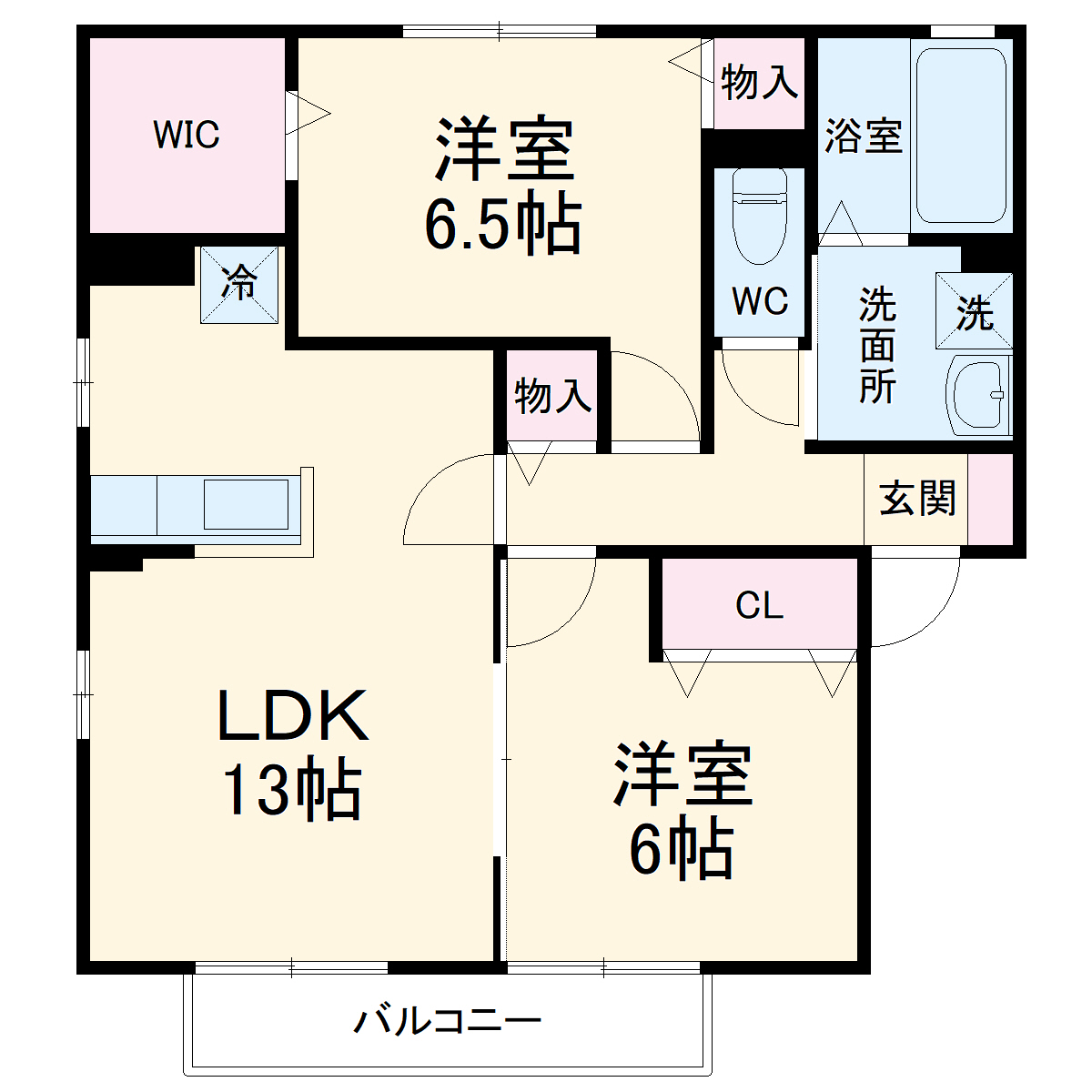 レジデンス神ノ倉Cの間取り