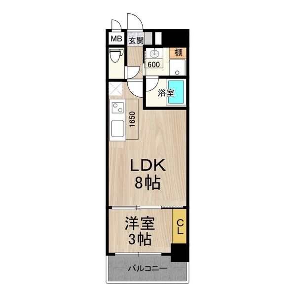 フロンティアタワー九条Iの間取り