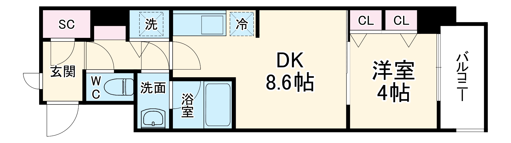 スプランディッド淀屋橋ＤＵＥの間取り