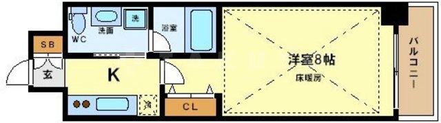 URBAN FLATS中之島(LaDouceur中之島)の間取り