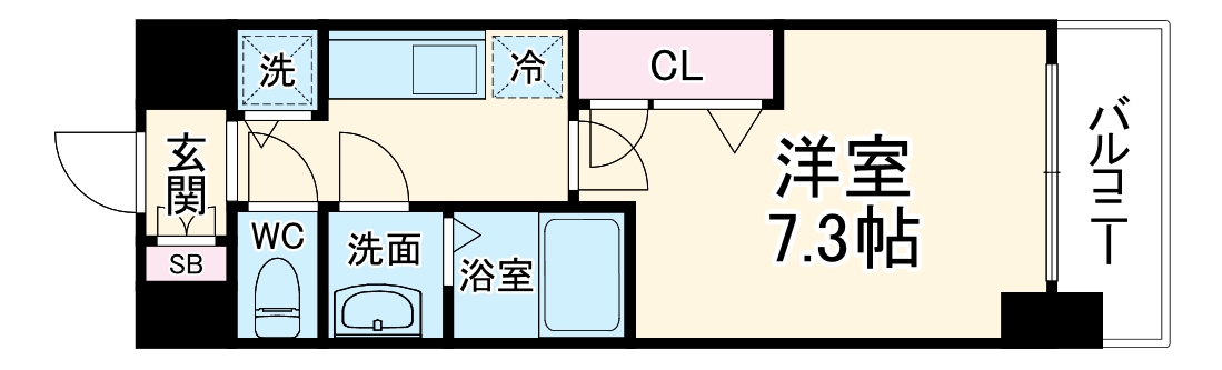 プランドール北浜の間取り