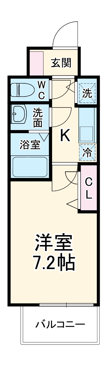 プランドール北浜の間取り