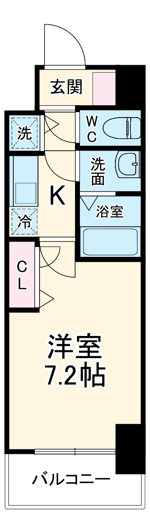 プランドール北浜の間取り