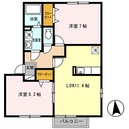ケイズフレアNの間取り