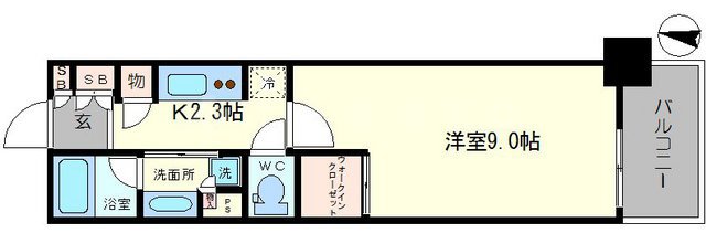 パークアクシス本町の間取り
