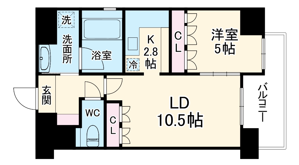 リーガル北堀江の間取り