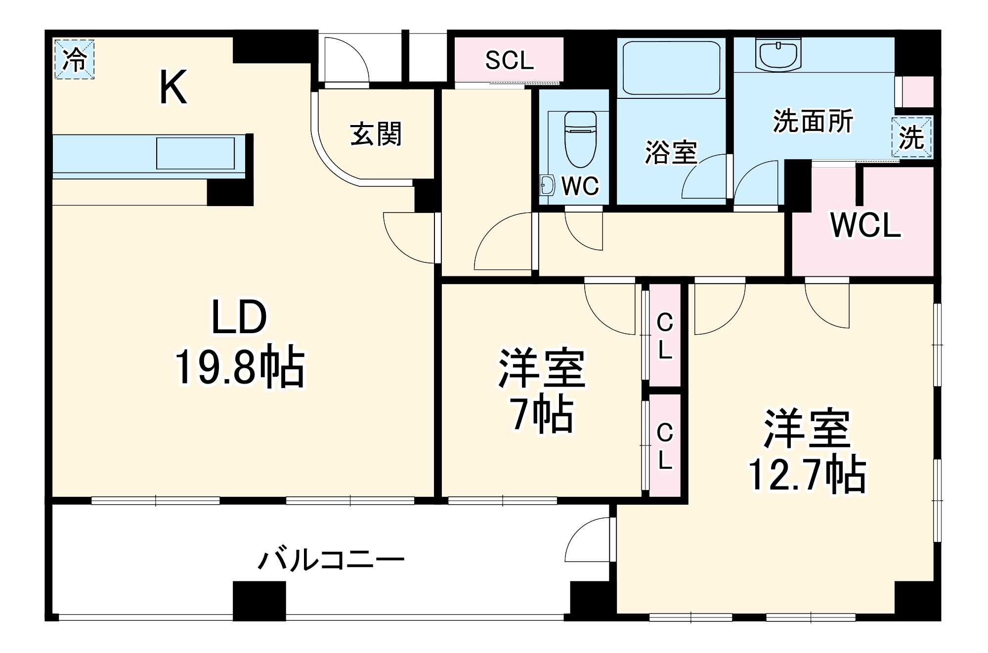 レジディア心斎橋ウエストの間取り