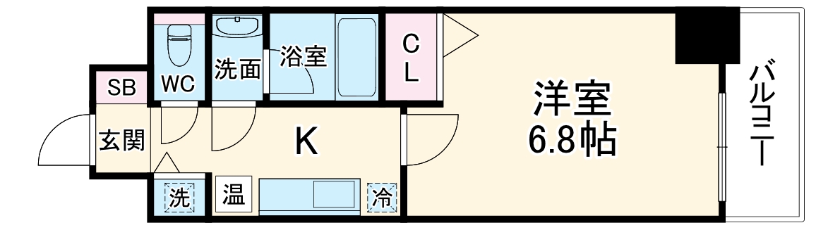 LAV心斎橋WESTの間取り