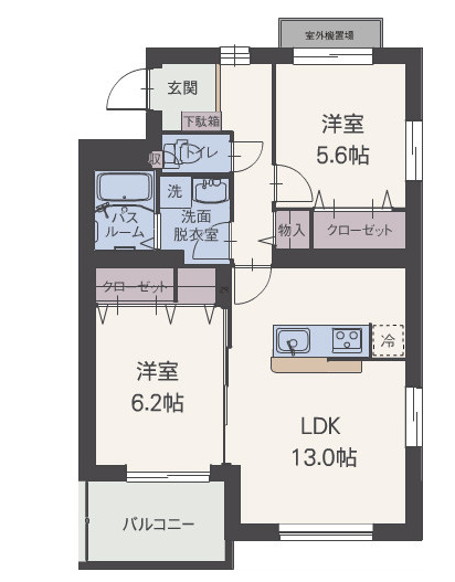ルミナスコートの間取り