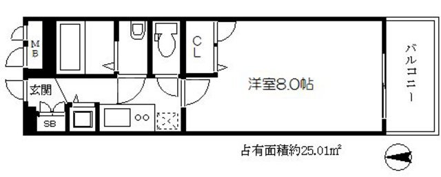 スワンズシティ心斎橋ルーノの間取り
