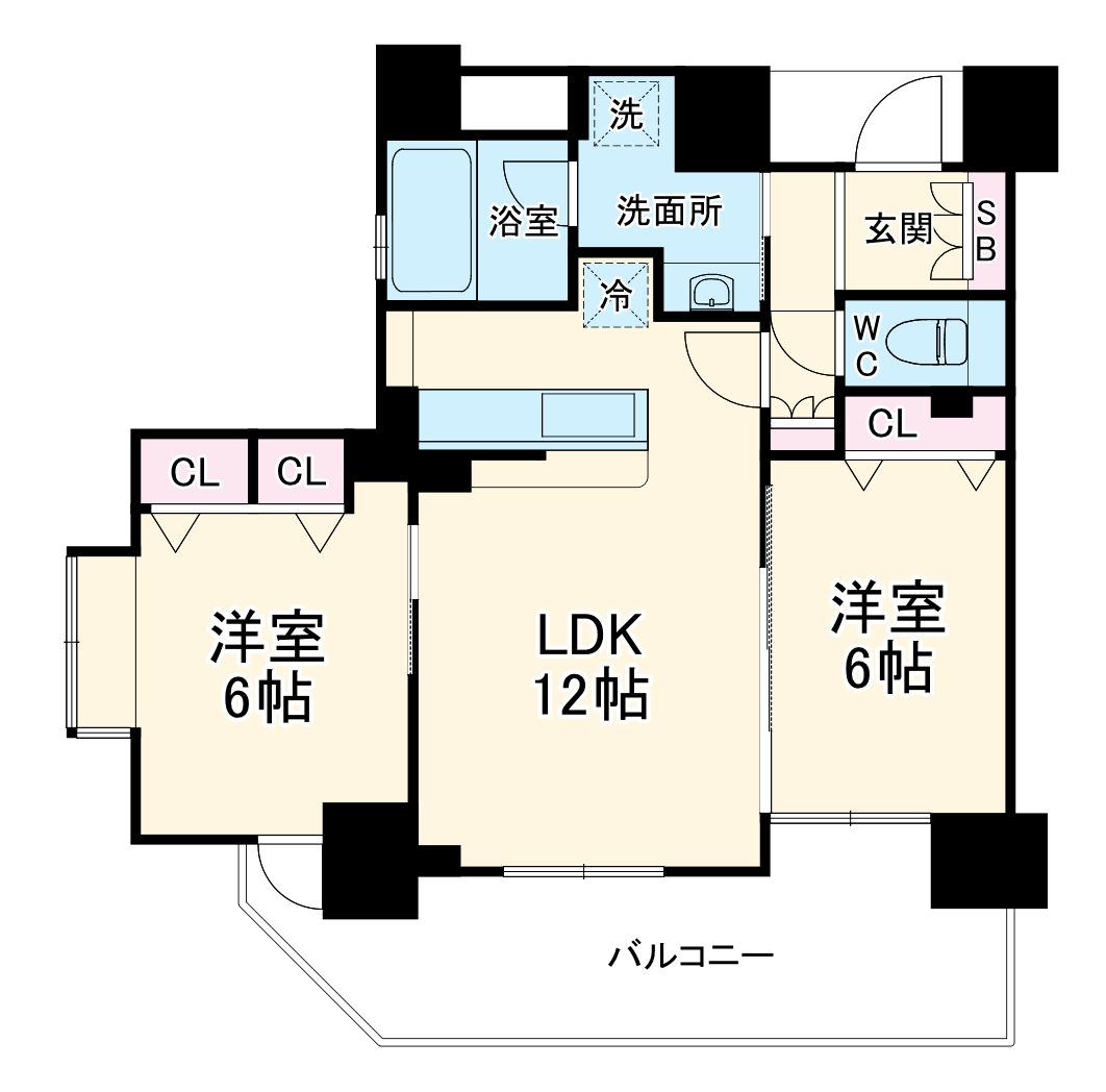 エステムプラザ心斎橋エグゼの間取り