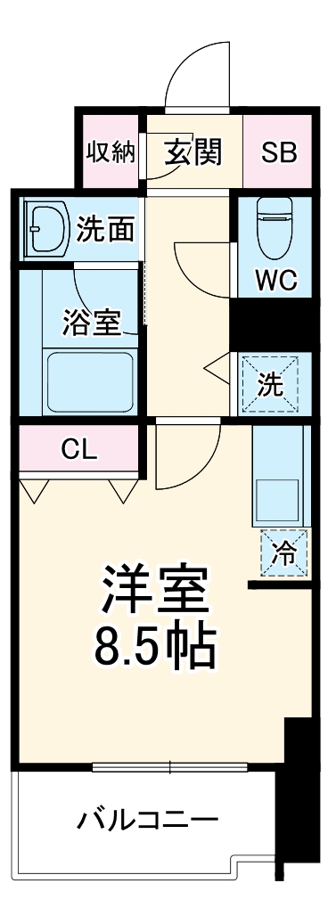 パークキューブ北浜の間取り