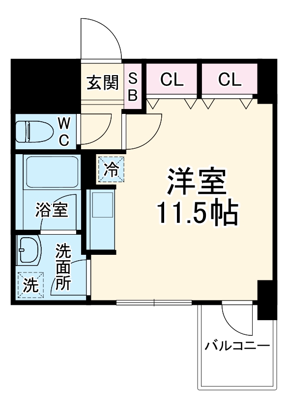 パークキューブ北浜の間取り