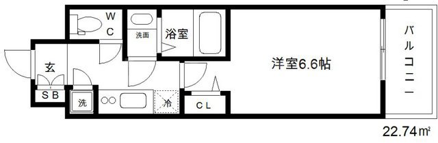 レジュールアッシュ中之島SOUTHの間取り
