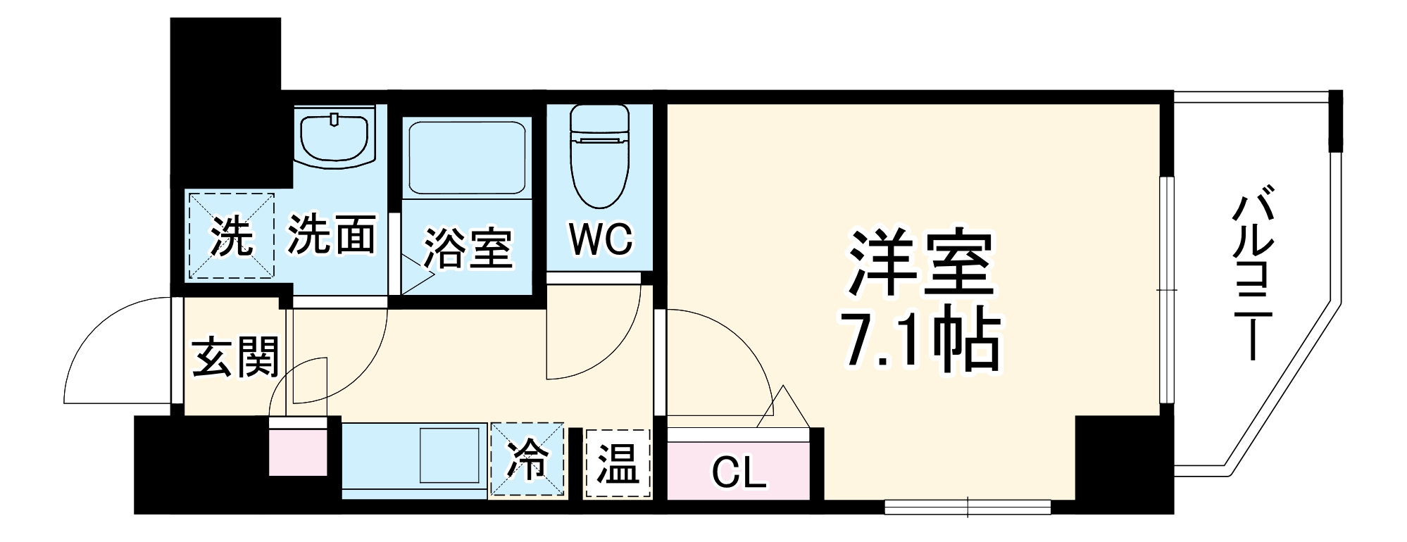 エイペックス京町堀Ⅱの間取り