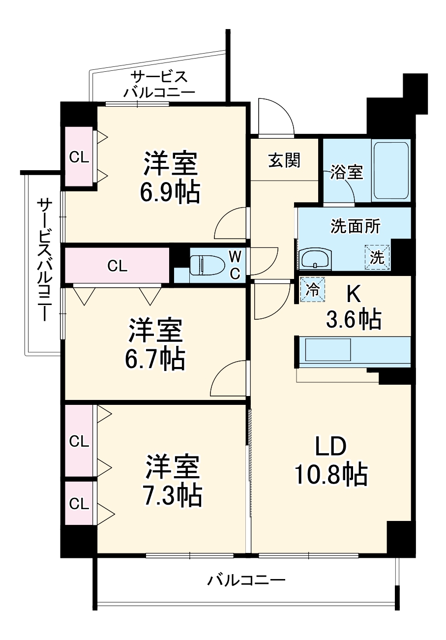 OSM植田・壱番館の間取り