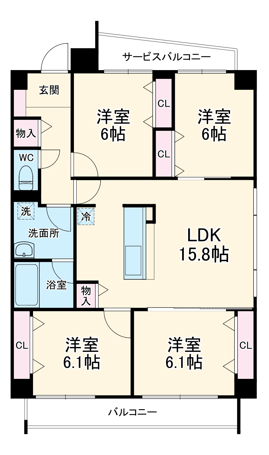 OSM植田・壱番館の間取り