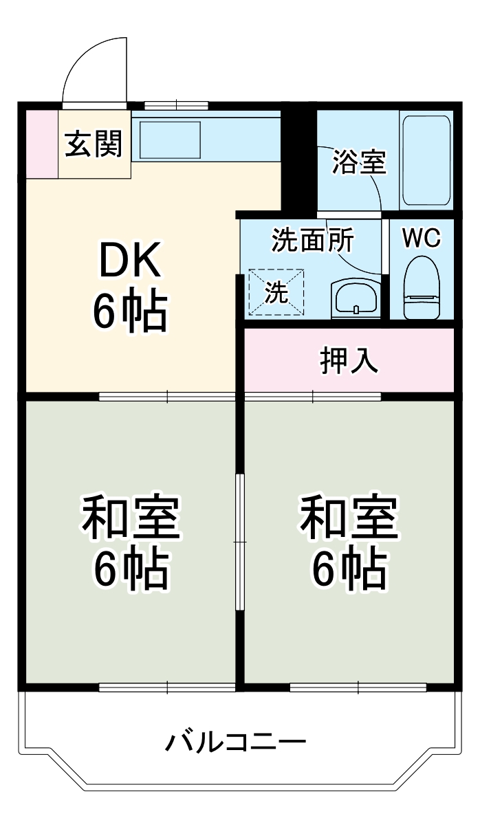 CastleスリーエースⅡの間取り