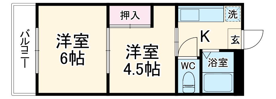 カレッジハイツ豊明の間取り