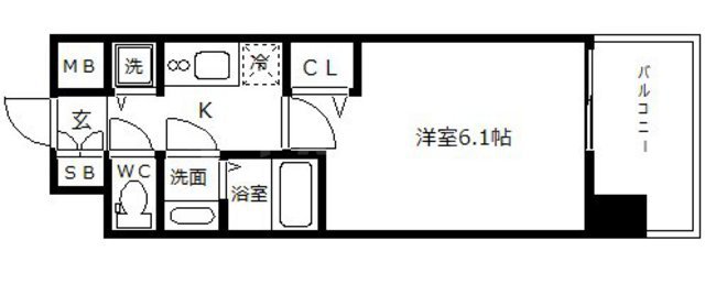 プレサンス京町堀ノースの間取り