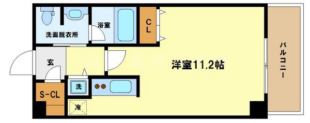 クロスレジデンス大阪新町の間取り