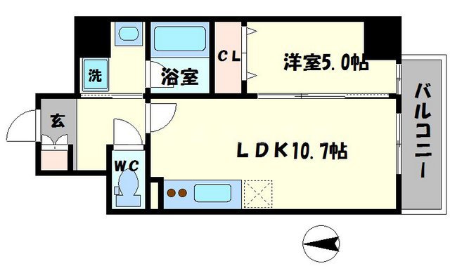 アルデールトモ北堀江の間取り