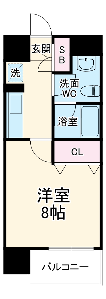 ディオレクレスト東心斎橋の間取り