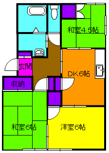 西ヶ崎グリーンハイツⅡの間取り