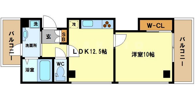 アステリオ北堀江ザ・メトロタワーの間取り