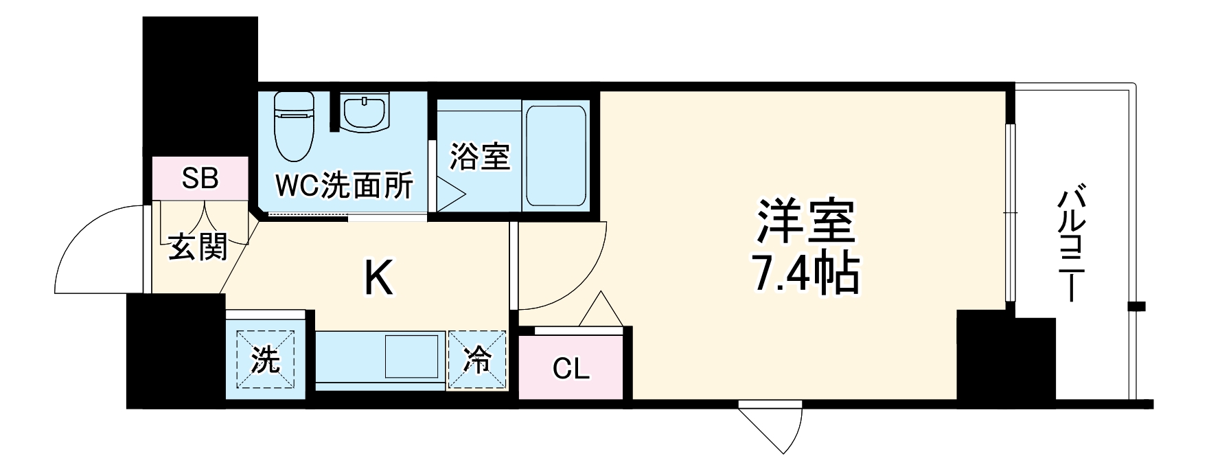 TLRレジデンス本町ＷＥＳＴの間取り