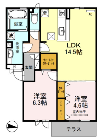 カーサ フジの間取り